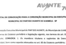 ERRATA – Edital de Convocação para Convenção Municipal da Executiva Municipal do Partido Avante ed Ilhabela-SP