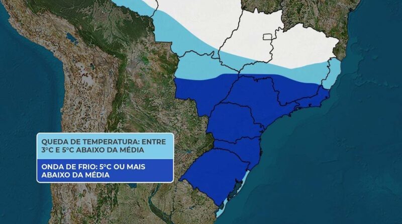 Frio intenso atinge o litoral de São Paulo com reforço de ar polar