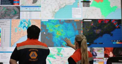 Defesa Civil emite alerta severo para chuvas intensas em todo o litoral paulista nesta quinta-feira (12)