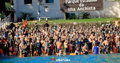 Aquamundo Ilha Anchieta reúne 850 nadadores em Ubatuba