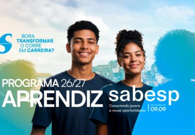 Sabesp amplia oportunidades para jovens com 260 vagas abertas para Programa Aprendiz