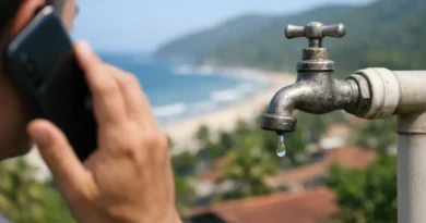Onde reclamar falta d'água no Litoral Norte
