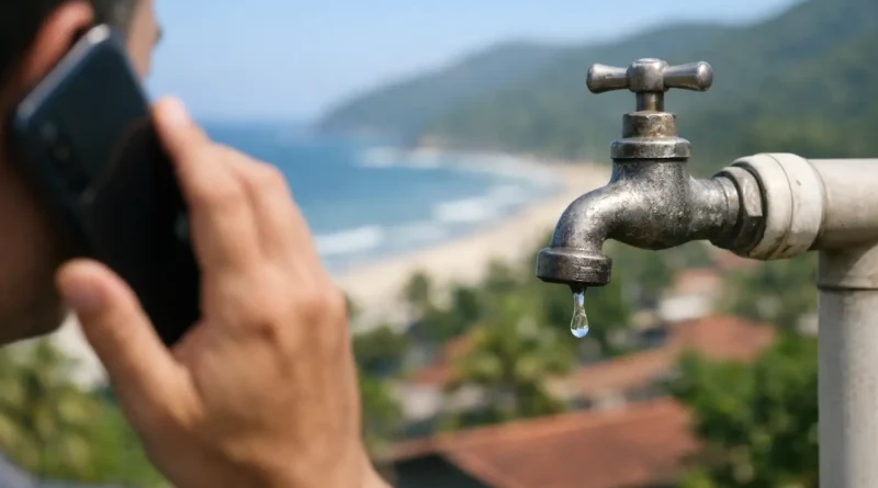 Onde reclamar falta d'água no Litoral Norte